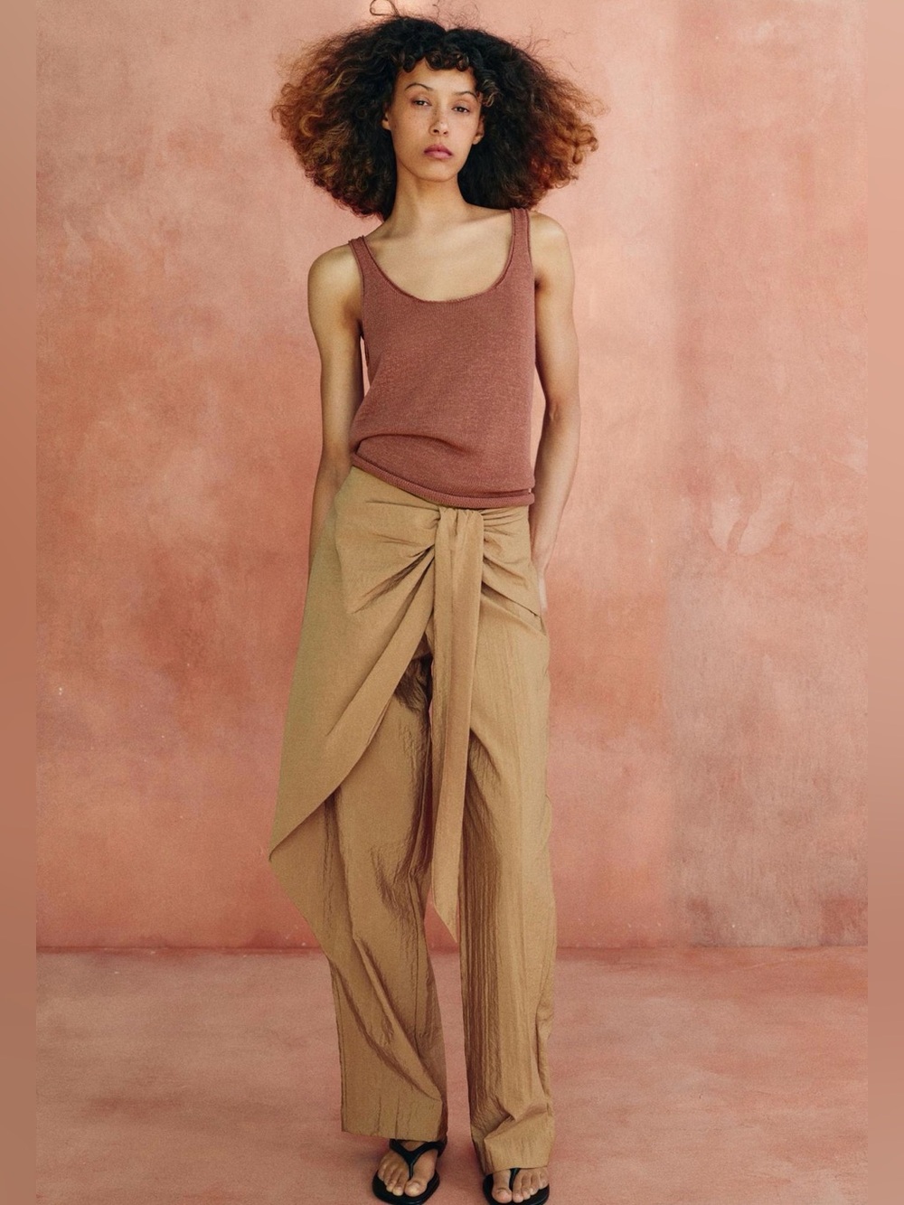 ZARA fashion statement,  Flattering Sarong, Pareo Linen blend pants🔥🔥🔥